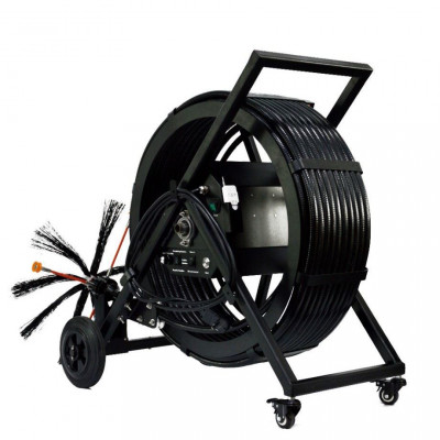 Машина  для очистки воздуховодов со вращающейся щеткой