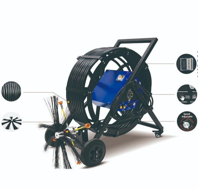 Машина  для очистки воздуховодов со вращающейся щеткой — 1